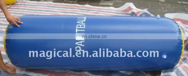 Inflatable paintball bunker obstacle field