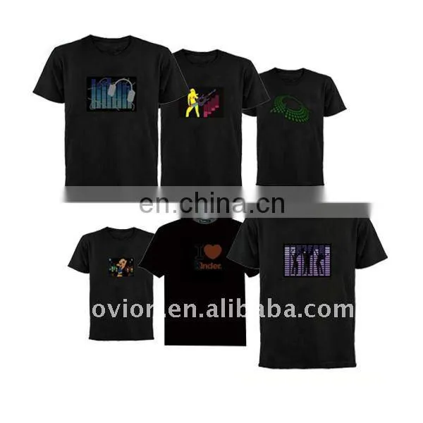 EL T Shirt EL Flashing T-Shirt led flashing t-shirts
