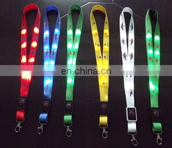 Pretty and comfortable polyester printing led monster lanyard for gifts