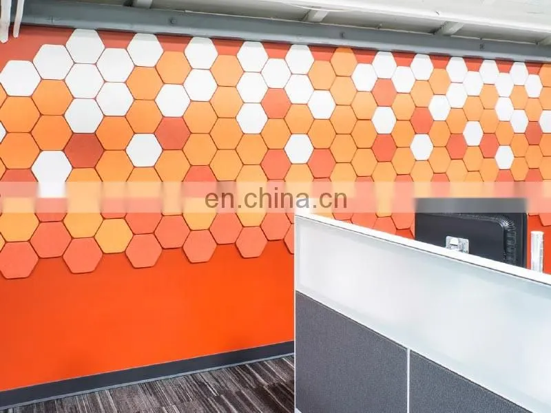 High Density dust-proof Polyester Acoustic Panel Felt Sound Absorbing Ceiling