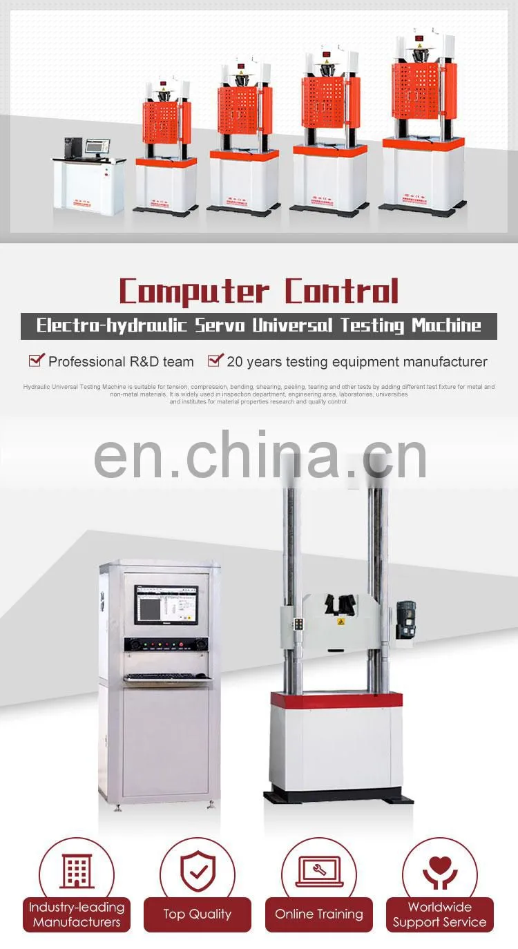 WAW-2000D Pipe Hydraulic Pressure Test Equipment/Computerized Hydraulic Universal Testing Machine