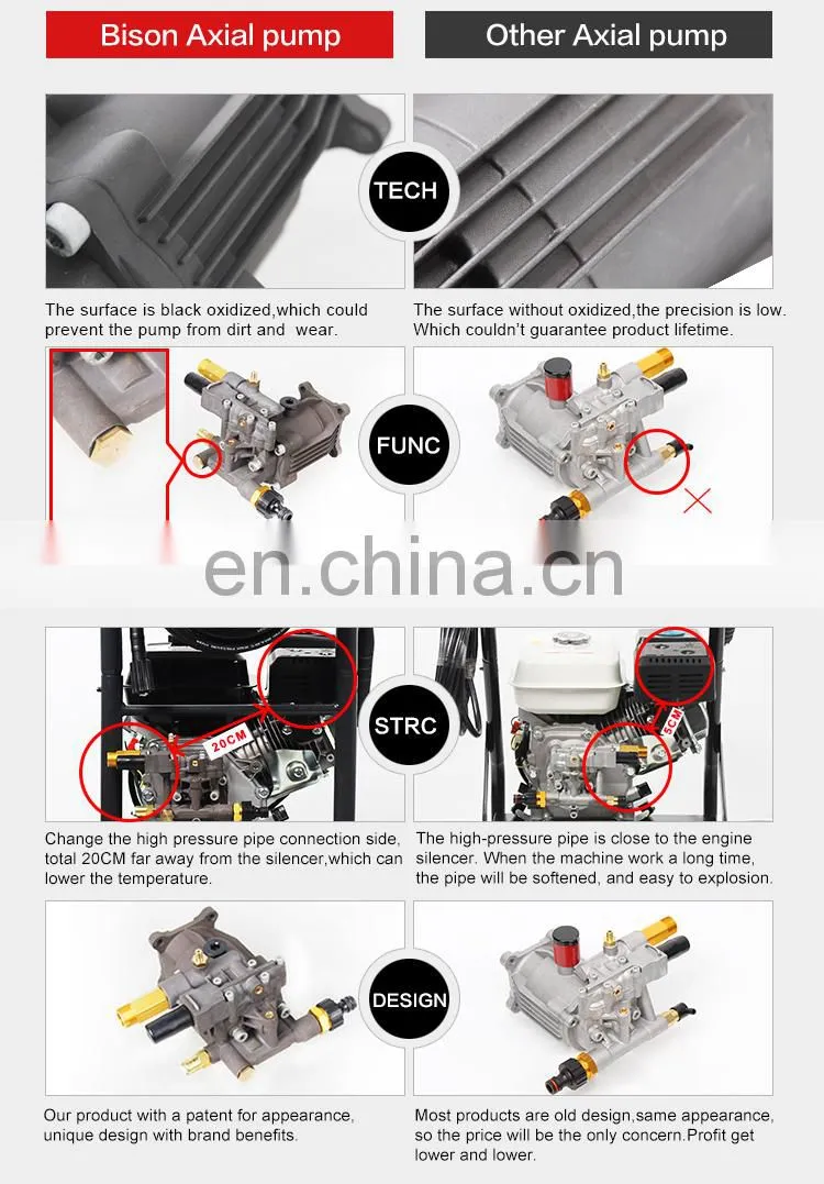 BISON BS-G250B 13HP Washing Machine High Pressure Pump Electric Start Outdoor Car Wash Machine