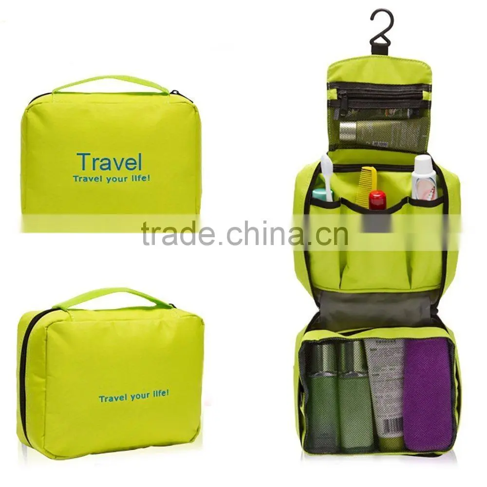 Portable Toiletry Bag Wash Bag Bathroom Hanging Bag Travel Bag Zipper Storage Bag Drawer Dividers Cosmetic Makeup Pouch with Mu