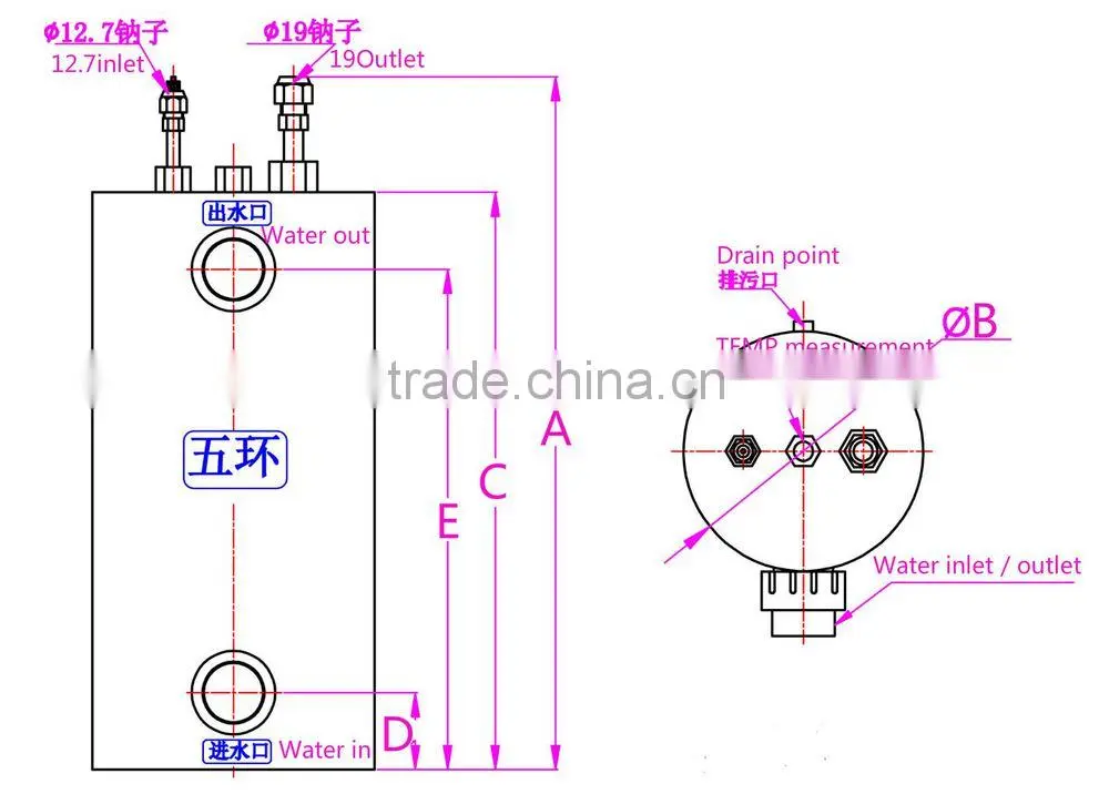 Made in china 7.0HP titanium pvc heat exchangers, aquarium evaporator