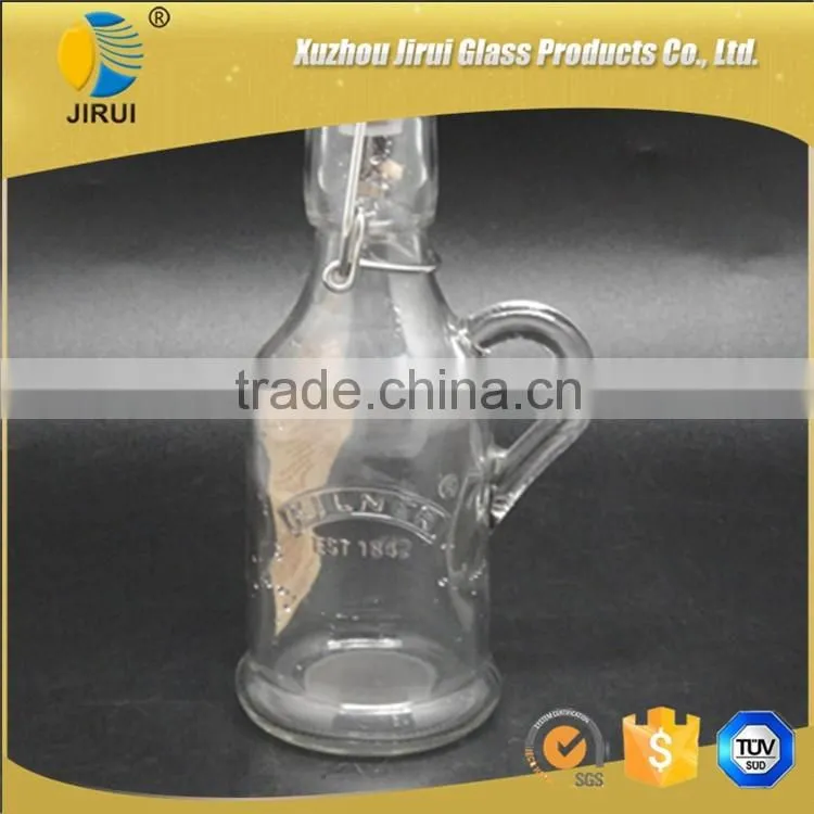 Small Glass Wine Bottle With Handle