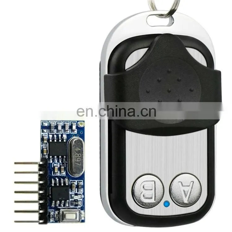 433 mhz metal 4 button wireless RF transceiver kit remote control with receiver