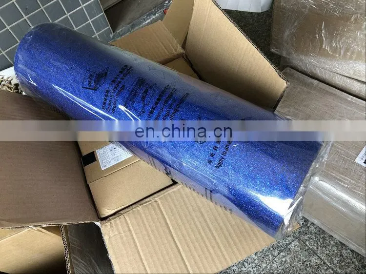 wholesale Korea best quality htv glitter film heat transfer glitter color vinyl rolls for t-shirt custom