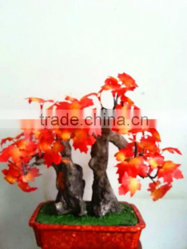 New LED little artificial green plant bonsai hot selling