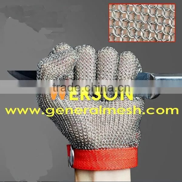 Stainless steel ring mesh gloves for cutting resistance ,304,316 | generalmesh