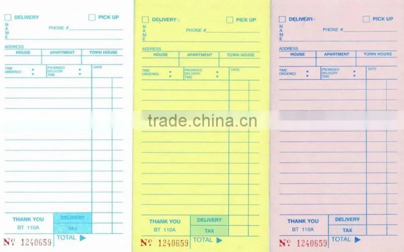 Sales order printing book