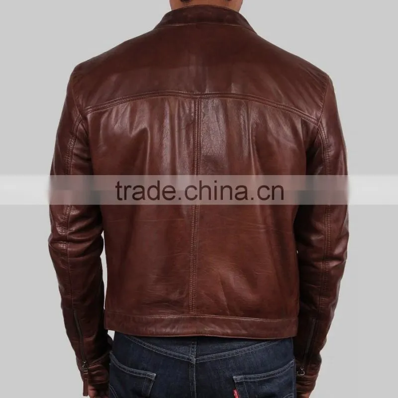 man genuine leather jacket