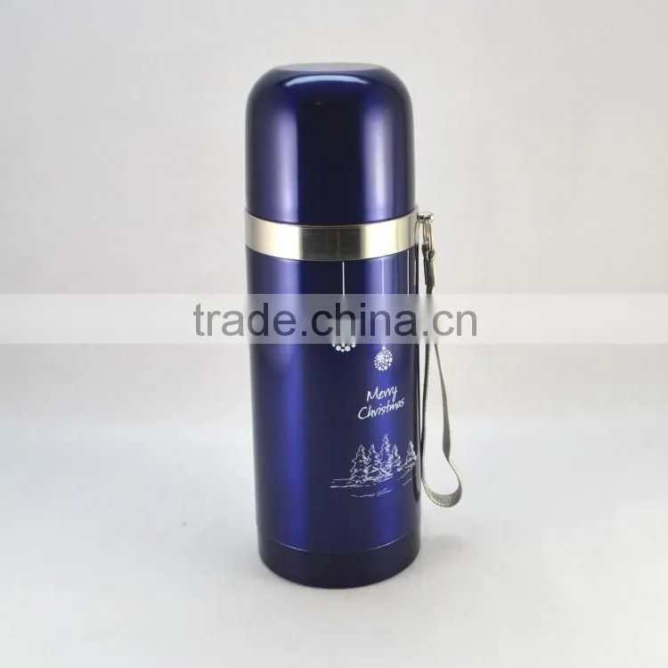 2016 Newly Hot Sale Concise Manufactured Double Wall Stainless Steel Vacuum Flask With Flastic Lid