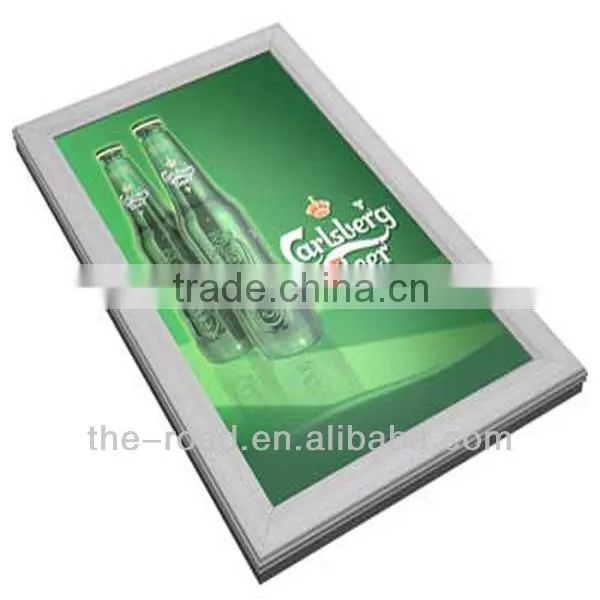 Aluminum Advertising Light Box Slimline LED Poster Frame