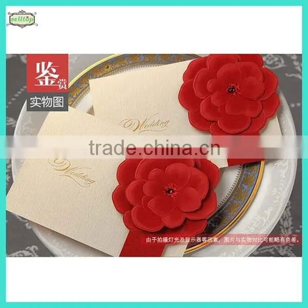 2014 high quality handmade wedding invitation card