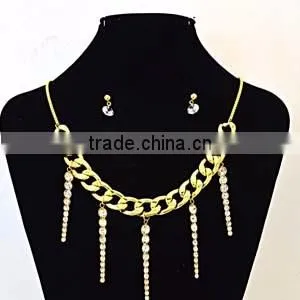 most popular products bracelet wedding crystal necklace white stone necklace set