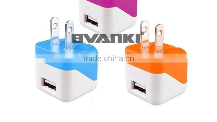 New products 2016 innovative product universal 5v 1a Colorful foldable Home and Travel USB Charger for iPhone 7 Wall Charger