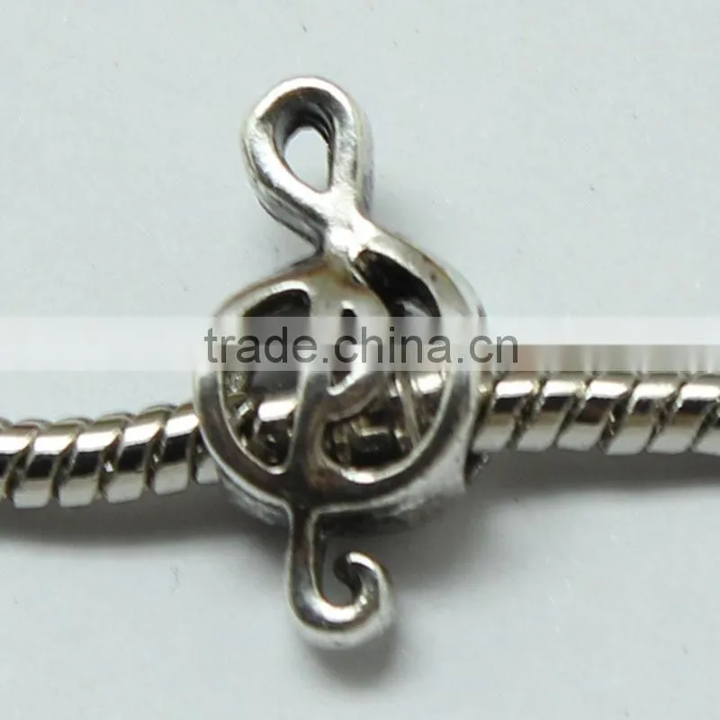 Lead Free Nickle Free Music Symbol Zinc Alloy Beads fit Pandorar Bracelets and Necklace