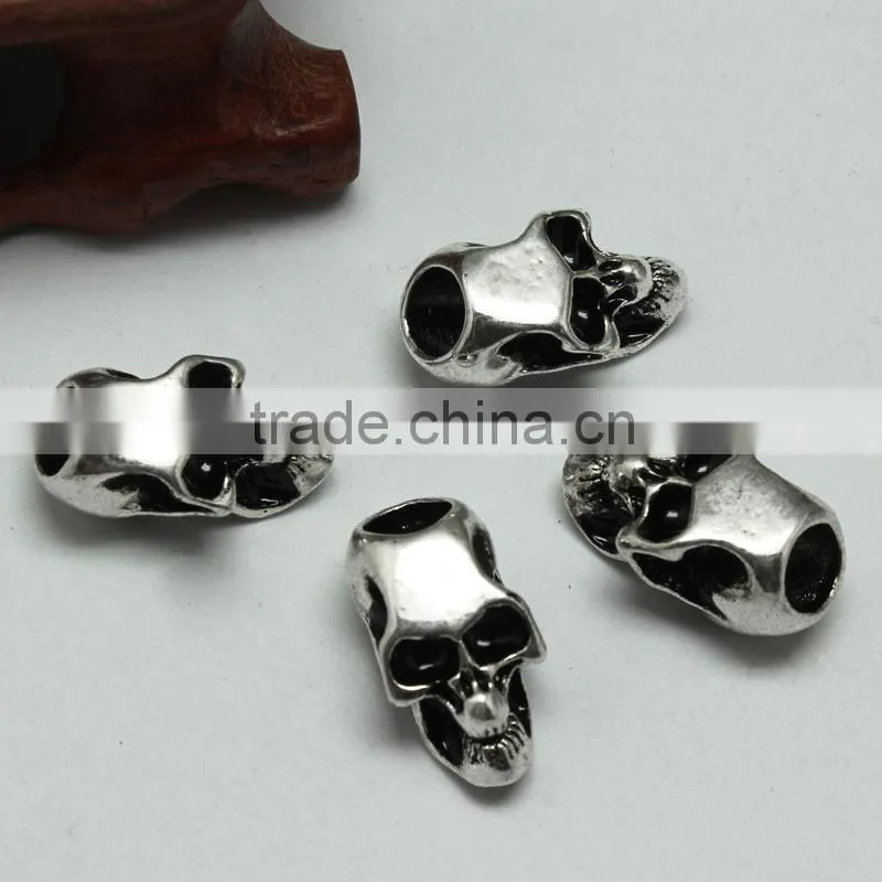 Lead Free Nickle Free Zinc Alloy Pdora Skull Shape Jewelry Hole Beads for Bracelets and Necklaces