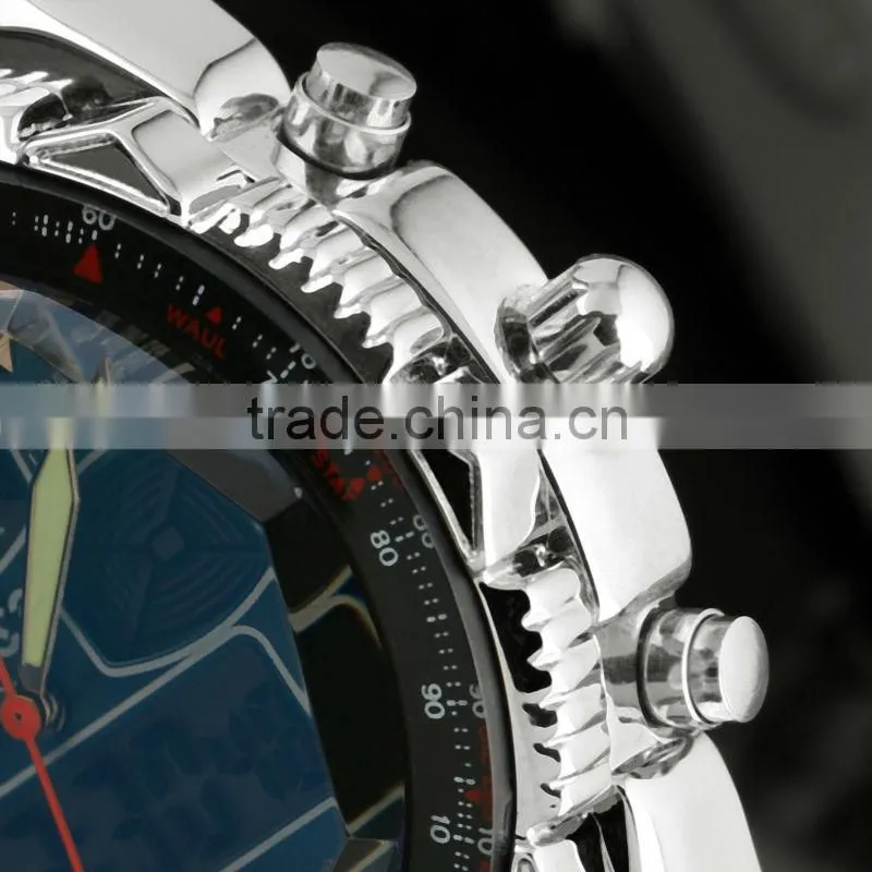 Brand New wrist quartz men's watch sport dual time watch WM007-ESS
