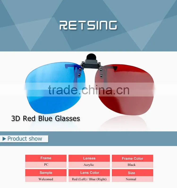 Promotional 3d Glasses red blue cyan 3d glasses from China factory