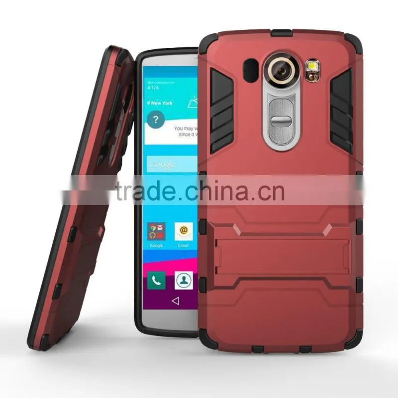 TPU+PC Back Case For LG V10 F600 with Phone stands Hard Case with stents MT-4788