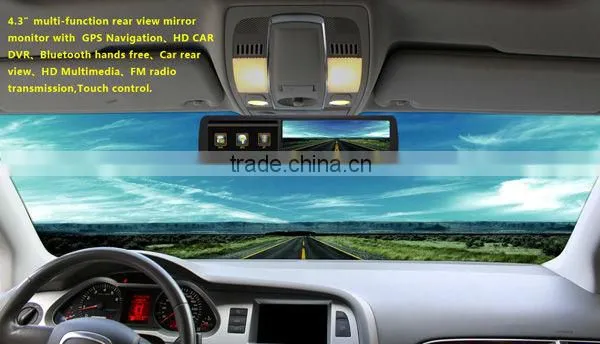 Touch mirror monitor GPS with DVR For Mitsubishi grandis