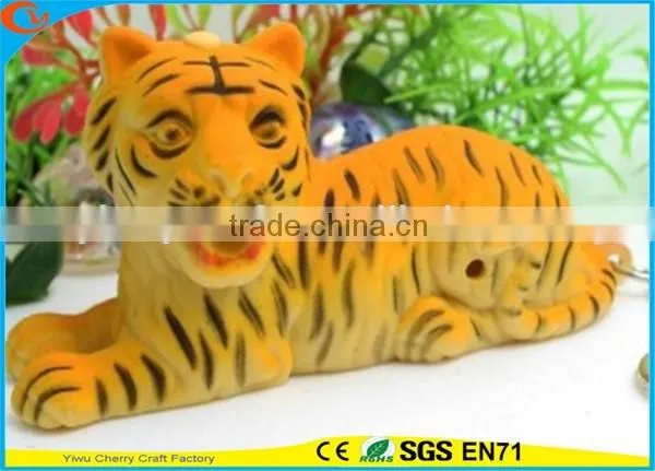 High Quality Promotional Cute Assorted Sound Activated LED Animal Keychain