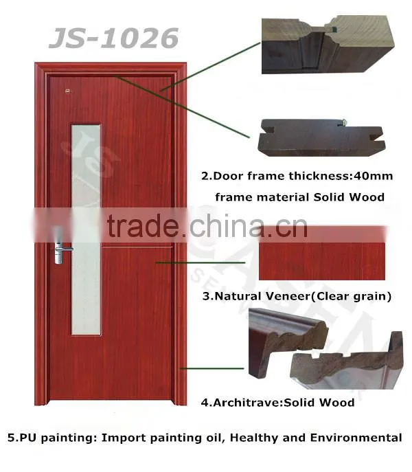 wood frame glass door design