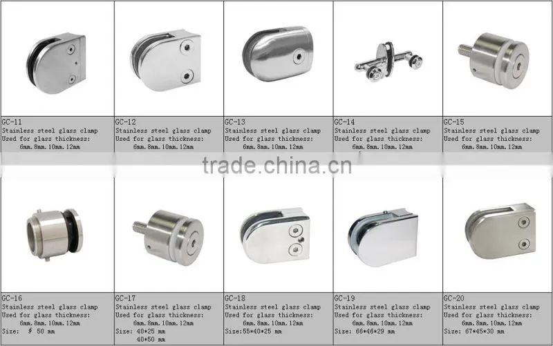High quality stainless steel glass clamp(GC-18)