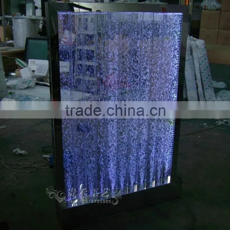LED acrylic bubble wall bubbling water fountain seagrass wall decoration