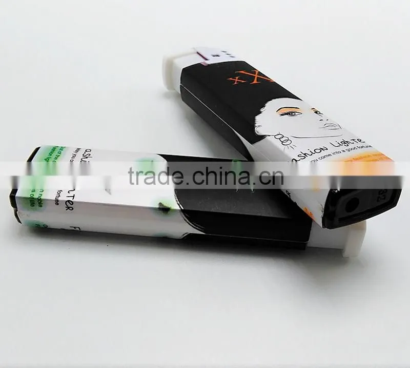 Stickers wrapped lighter cheap custom ciagr lighter