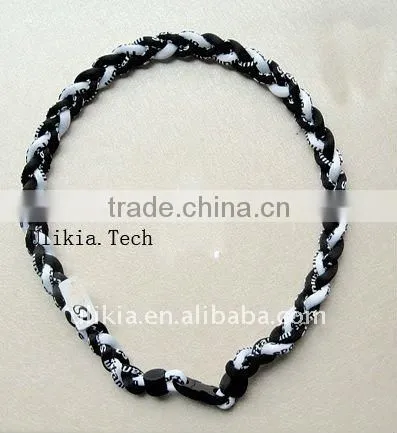 2011 Hot selling titanium braided necklace with 55colors