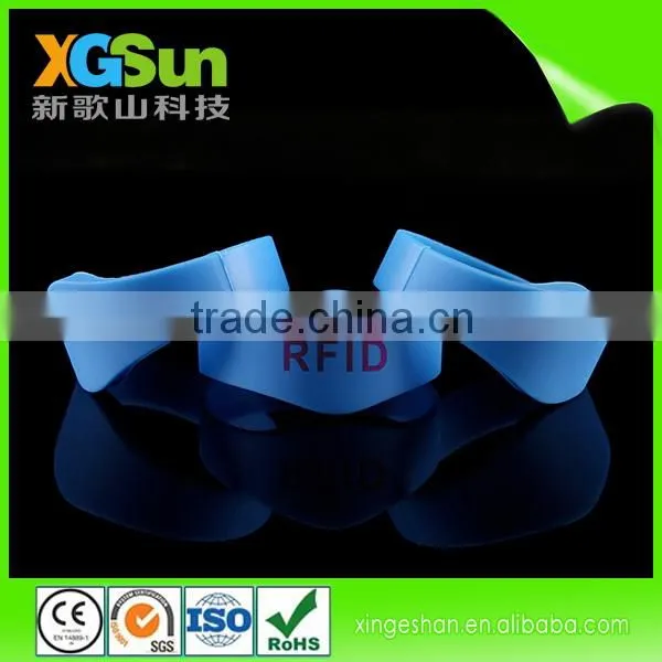 Long Range Silicone RFID Bracelet For Swimming Pool