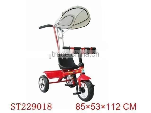 3 wheels hand pushing two seat twin tricycle