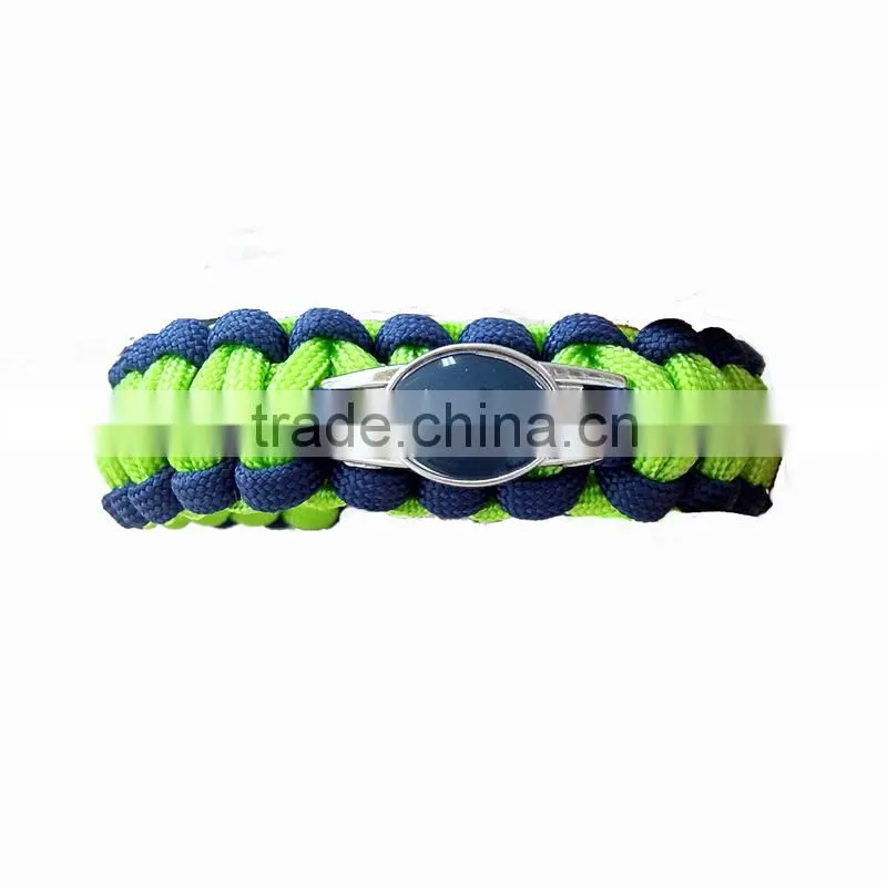 2015 paracord bracelet with fire starter for outdoor camping
