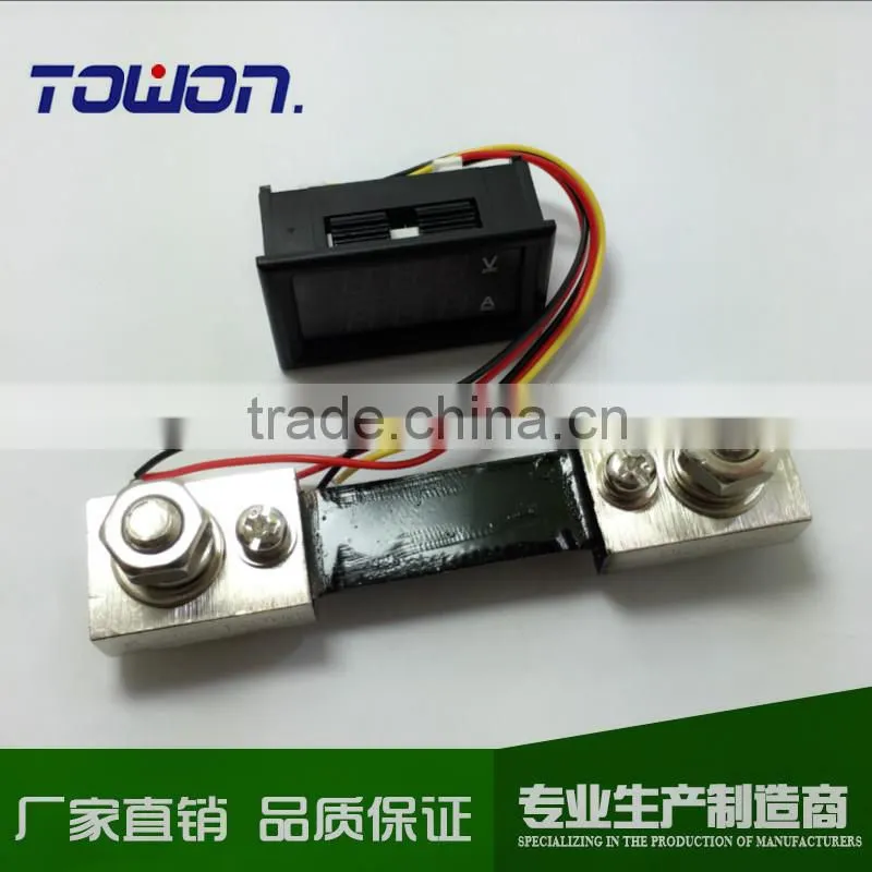 Dual LED Digital Voltmeter Ammeter Amp Volt Meter + Current Shunt DC 100V 100A