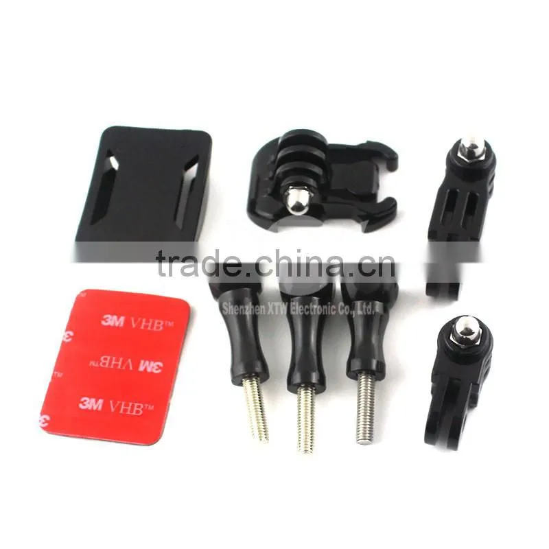 2016 hot selling gopro accessories Helmet Side Mount kit with Curved Adhesive Side Mount for GoPro Hero 4/3+/3/2/1
