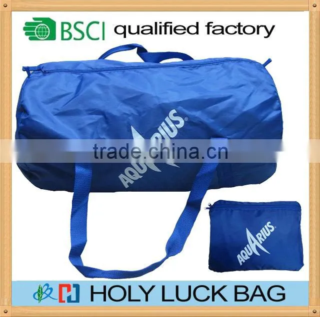 2016 New foldable wholesale gym bag shoulder strap