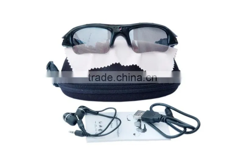 Stereo bluetooth mp3 sunglasses with video camera 1280*720 TF card