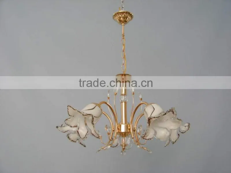 Luxury Retro Golden Vintage Home Decor Lily Flower Pendant Chandelier with China Export Factory