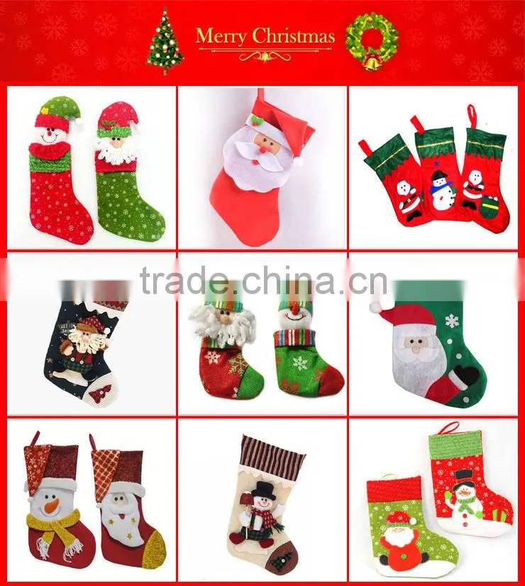 2015 New Design Customized Colorful Decorative Felt Christmas Stocking