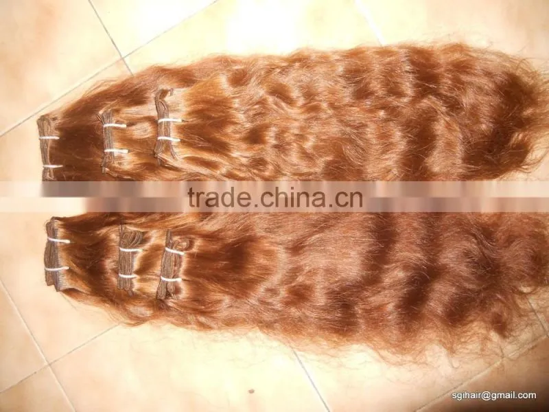 The hair can be bleached to light color, like 613 ,60, etc 6A, 7A, 8A REMY HAIR