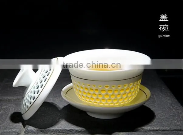 Hollow Out Jade Exquisite Ceramic Tea Set QD-L107