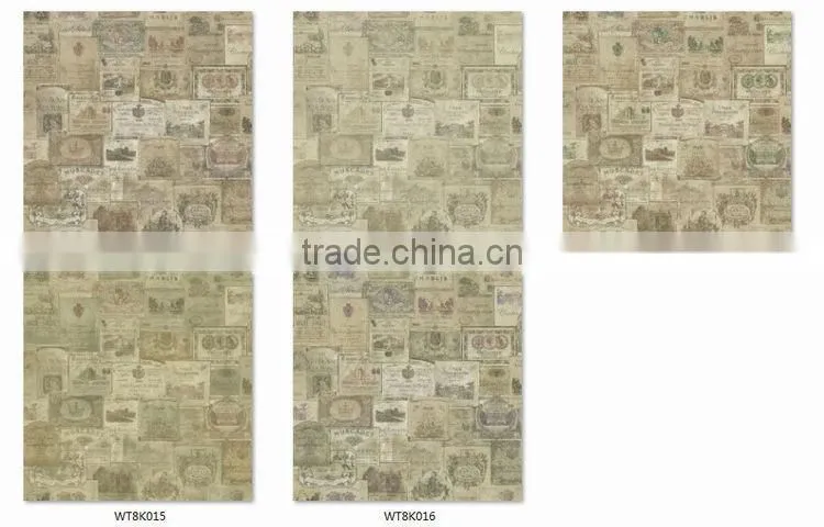 customizable printing plastic wallpaper, traditional special design wallcovering for hotel , anti-static wall sticker store