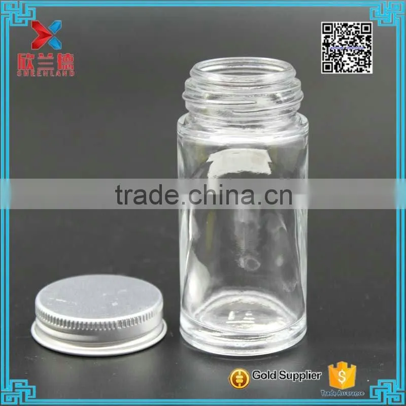 xuzhou factory cylinder round clear glass drug bottle for tablet 50ml