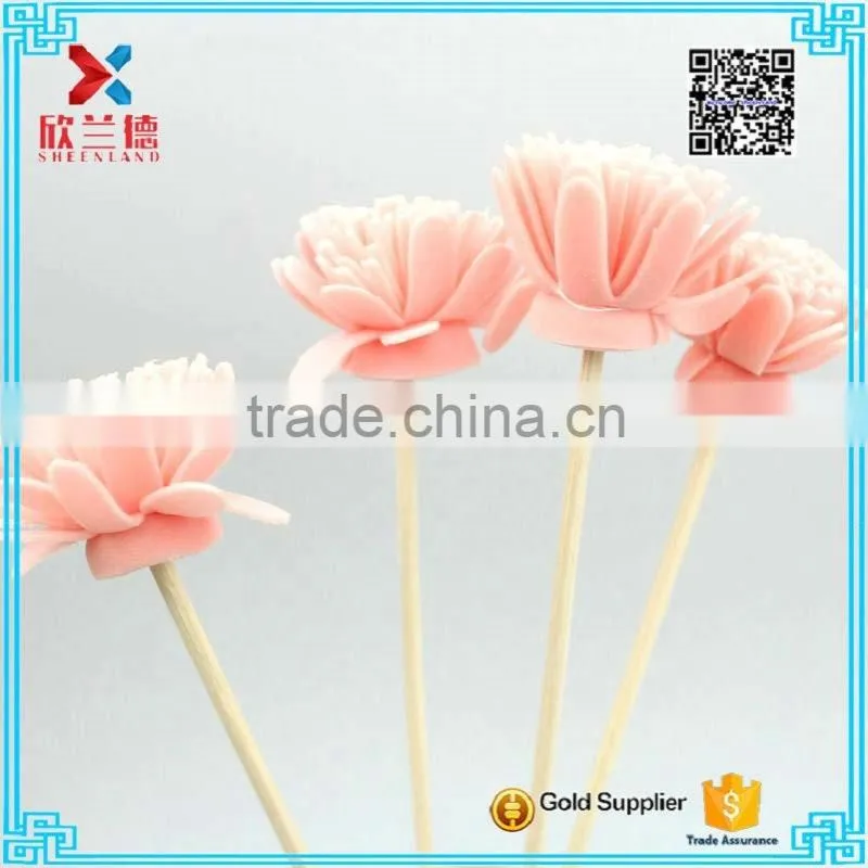 pink color sola flower fragrance diffuser with rattan stick