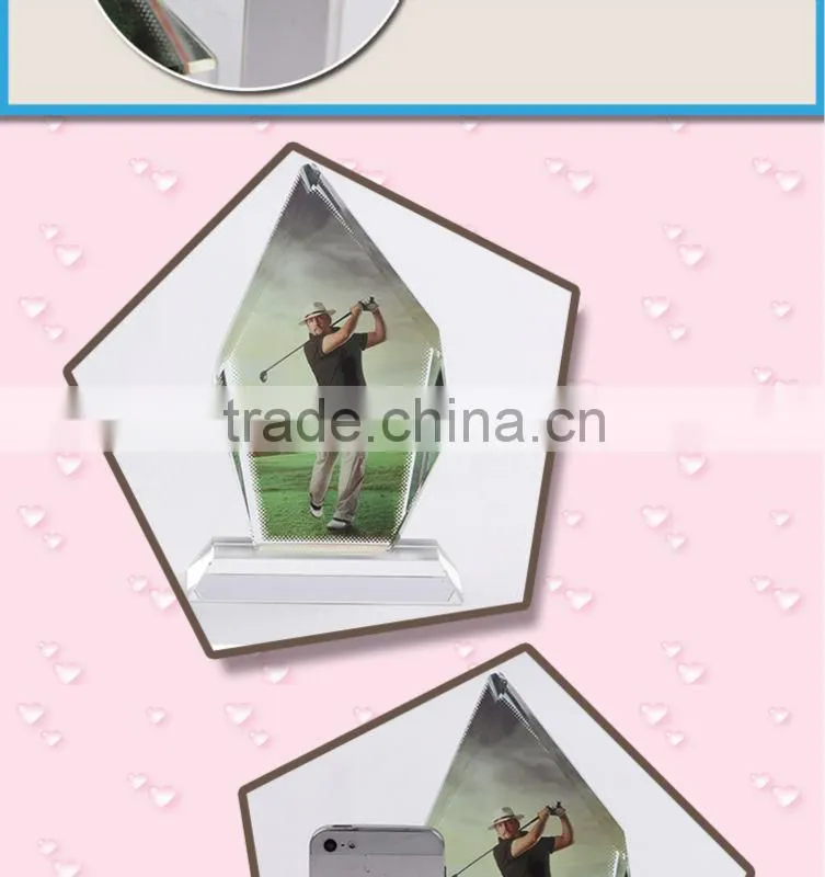 digital photo frame sublimation printing crystal picture crystal photo frame