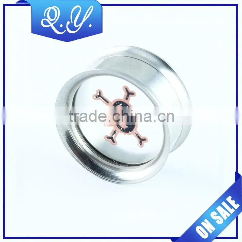 New arrival body jewelry made in china printed ear tunnel & ear plugs & ear piercing expander