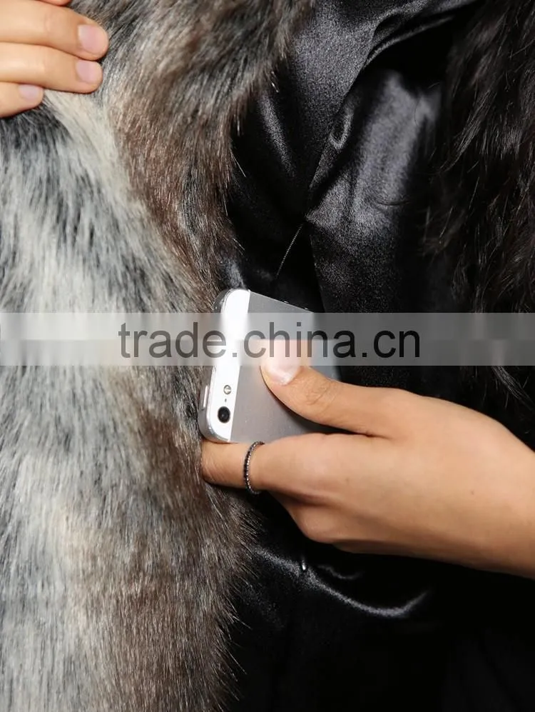 new arrival latest coat design for women wear vintage wolf faux fur coat