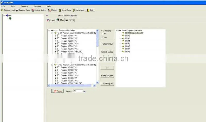 Satellite Receiver(FTA) Tuner input DVB over IP Gateway